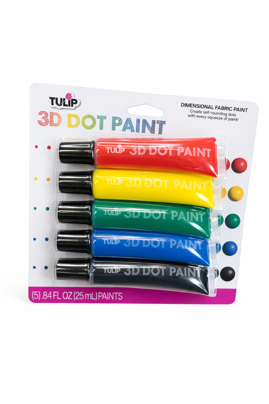 kit de Pintura de tela de punto 3D arcoiris 5 unidades