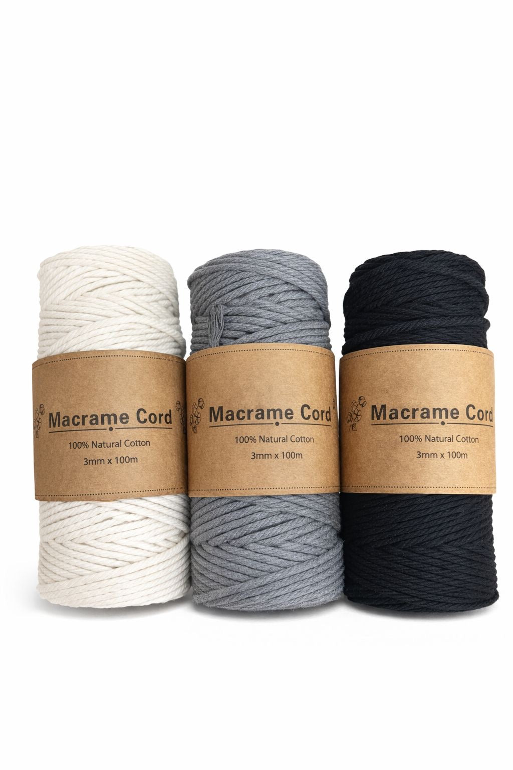 Hilos de Macrame X paquete de 3